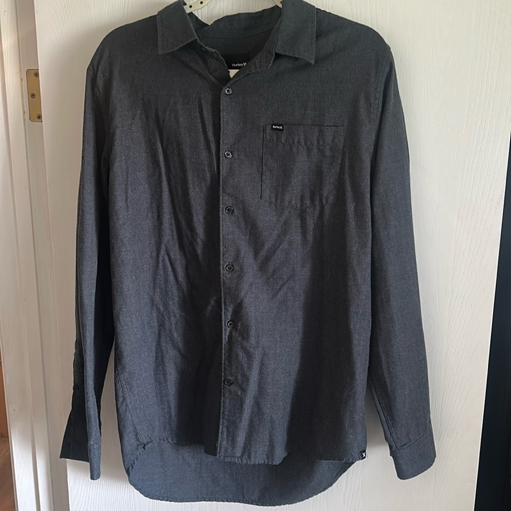 Hurley Charcoal Casual Button Down Shirt